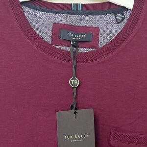 Ted Baker London Dk-Red Sweatshirt Cotton Sz 6 NEW